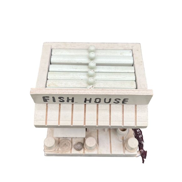 Vintage Wood Fish House Naples Florida 6 Coasters Complete Set Nautical Beachy - Picture 4 of 13